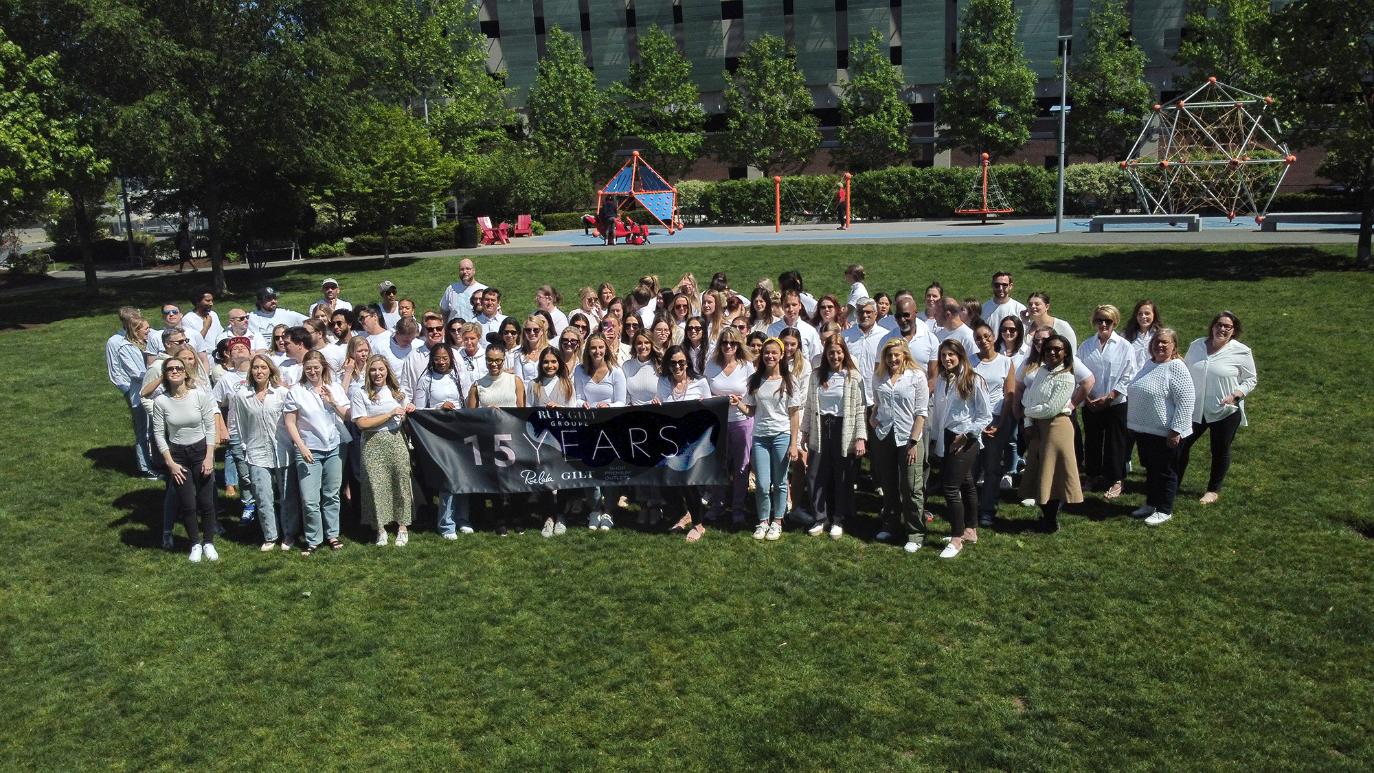 a group of people posing for a photo