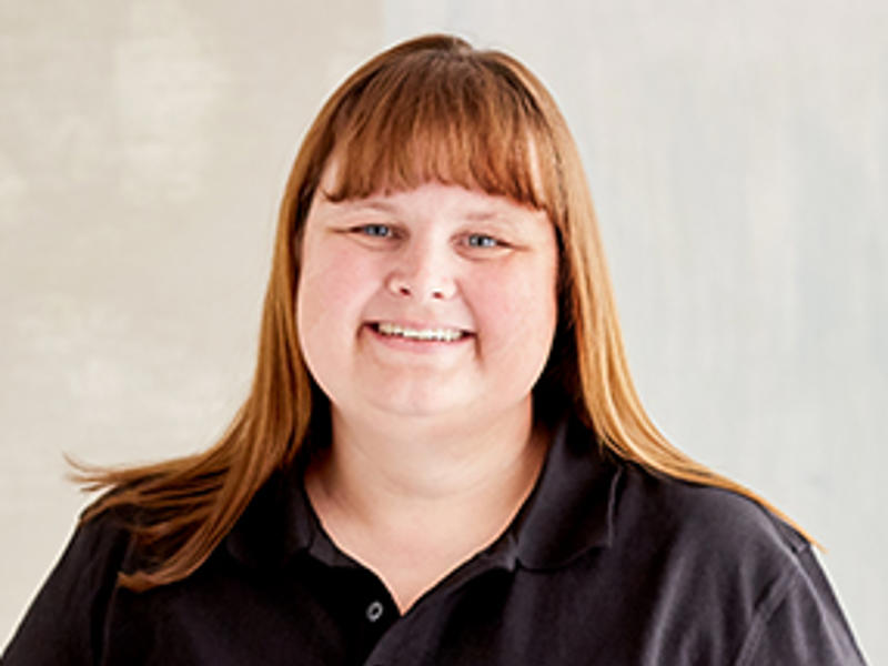 a person in a black shirt