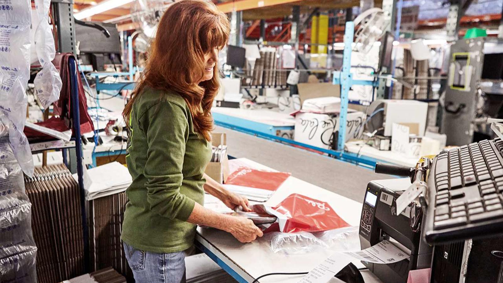 a person working in a factory